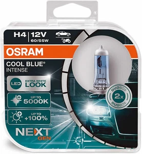 Osram Cool Blue Intense 12v H4 5000K White Look Car Upgrade Headlight Bulbs+CP - Picture 1 of 2