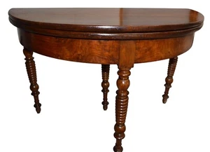 elegante tavolo - console stile Luigi Filippo epoca metà '800 in noce massello - Picture 1 of 22