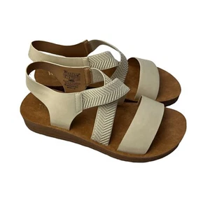 QUERIDO Talla 6 Amara Elástico Banda Cruzada Plantilla Sandalia Sin Cordones Marfil NUEVO - Imagen 1 de 9