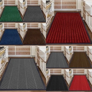 Heavy Duty Rubber Barrier Mat Small Large Rugs Hallway Runner Kitchen Floor Mats - Picture 1 of 58