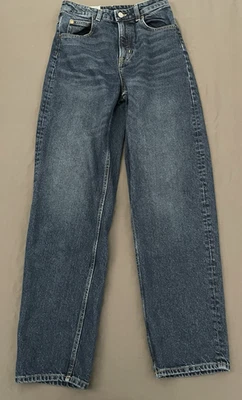 Pantalones de mezclilla holgados para mujer H&M lavado medio tiro alto años 90 talla 4 relajados informales Foto 1 de 4