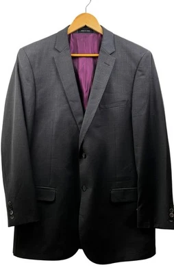 Tiglio Luxe Dandy Suit Blazer Mens 46L Slim Gray Super 150’s Wool Made in Italy - Image 1 of 4