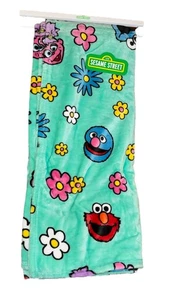 Sesame Street Green Decorative Throw Blanket 50" X 60" Polyester Plush Cozy Soft - Picture 1 of 5