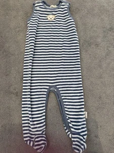 Steiff Blue & White Stripe Romper 6-9 Months Perfect Condition - Picture 1 of 5