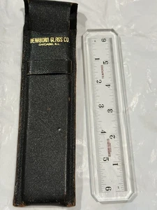 Righello Vetro Vintage 6" 15 Centimetri Pubblicità Dearborn Glass Chicago Illinois - Foto 1 di 4