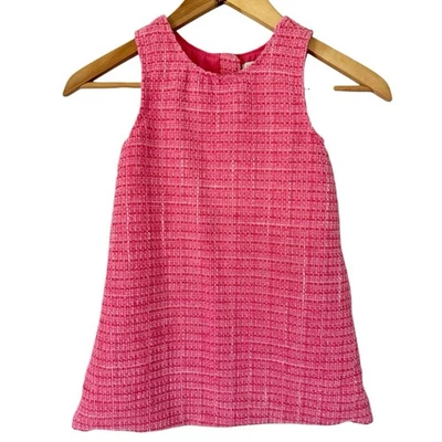 Rachel Zoe Little Girls Dress Metallic Pink Tweed Girls Size 4 Preppy Wedding - Image 1 of 4