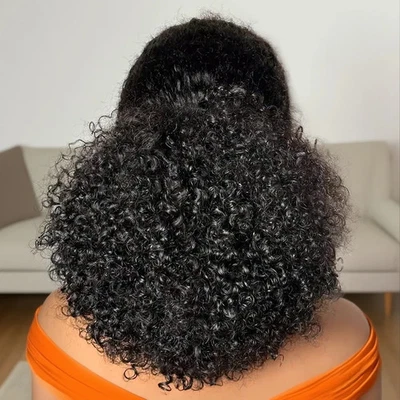 Pelucas de cabello humano de encaje de onda de agua rizadas 360 Full HD peluca frontal de encaje onda profunda Foto 1 de 4
