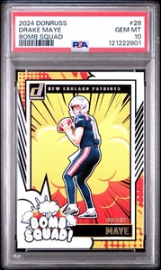 2024 Drake Maye Donruss Bomb Squad LOT x2 Rookie PSA 10 New England Patriots - Picture 1 of 3