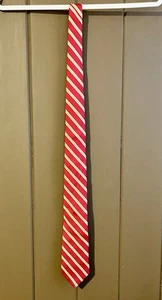 Men’s Vineyard Vines Red & Gold Striped Classic Silk Tie Made In The USA - Picture 1 of 5