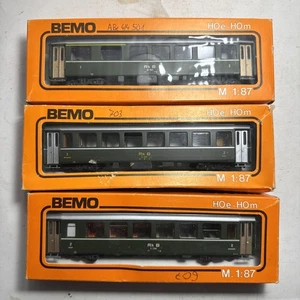 BEMO H0e-H0m cc 3 carrozze verdi Rh B - Bild 1 von 20