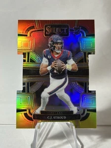 CJ STROUD 2023 Panini Select CONCOURSE RED & YELLOW DIE CUT PRIZM #41 RC - Picture 1 of 2