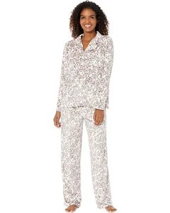 Karen Neuburger L43505 Womens Leopard Fleece Pajama Set + Socks Size PL - Picture 1 of 7