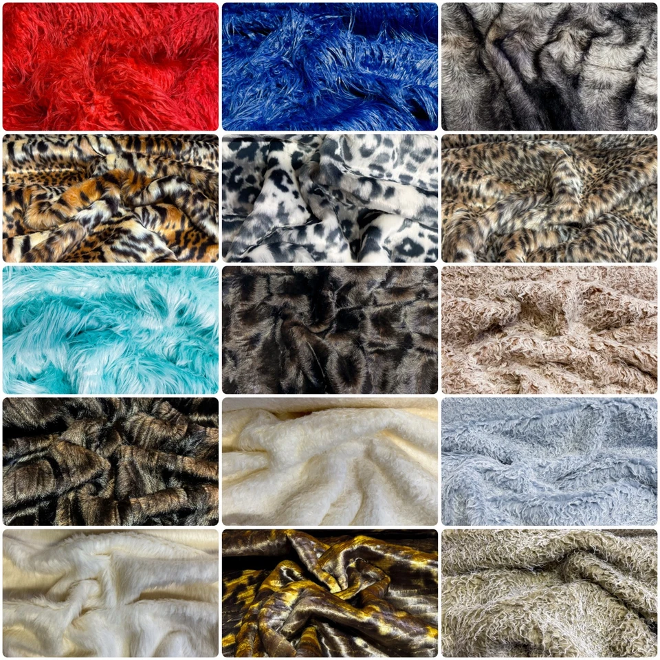 Webpelz Stoff Kunstfell Verschiedene Kurzhaar - Langhaar Uni - Animalprint Deko - Bild 1 von 1