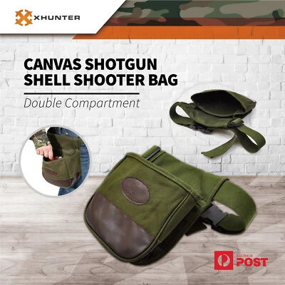 Xhunter Shooter's Bag Shotgun Shell Belt Double Canvas Ammo Holder Pouch - image 1 of 4