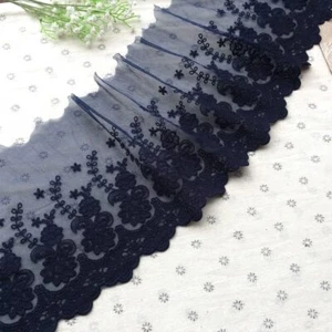 21CM Width Europe Rose Wedding Applique Inelastic Embroidery Lace TrimCurtain... - Picture 1 of 3