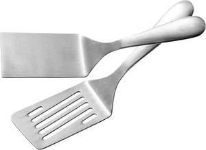 Metal Spatulas Set Stainless Steel Griddle Spatula Slotted Hamburger Turner Flat - Picture 1 of 12