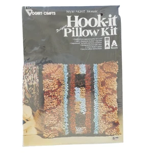Kit de almohada con pestillo de diseñador Vogart Hook It 4207 Boho década de 1970 retro de colección sellado nuevo - Imagen 1 de 4