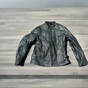 Chaqueta de cuero negra Alpinestars Stella para motocicleta talla US 16 Eur 50 - Imagen 1 de 9