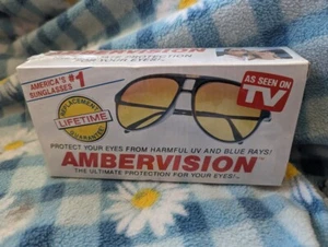 New VTG AmberVision sun Glasses 80s Driving Aviator Frame As Seen On TV Polarize - Picture 1 of 2