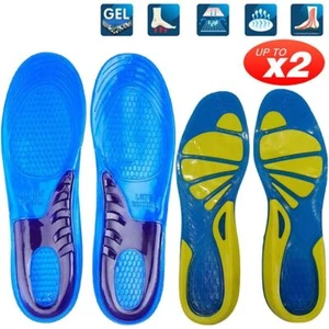 Soft Silicone Work Boot Insoles Gel Cushion Insole Foot Care Massage Foot Pad - Picture 1 of 14