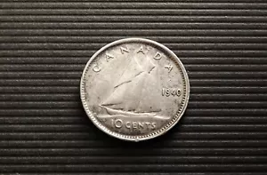 Canada 1940 10 Cents Silver VF C|7828 - Picture 1 of 2