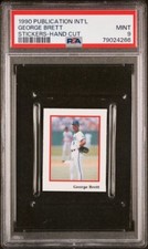 1990 Publication International Stickers George Brett Royals graded PSA 9 Pop. 6