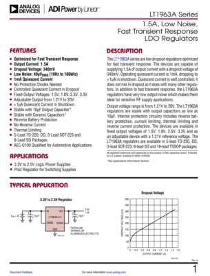Analog Devices LT1963A adjustable 2.1-20V LDO Regulator 1.5A SM x 2 parts UK - Image 1 of 2