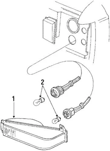 Genuine Ford 1990-1994 Explorer Ranger Bronco II Park Lamp Assembly F1TZ13200C - Image 1 of 1