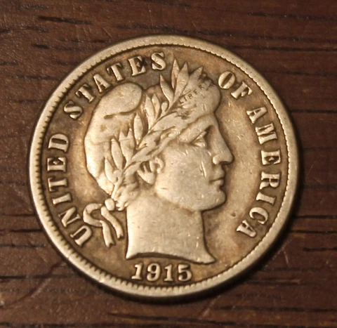 1915 Barber Dime XF........................Lot 7428 Cover
