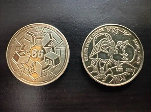FAILE BAST doppelseitige Kunstmünze Arcade Medaille Banksy Kriegsgefangenenbilder an Wänden 3D - Bild 1 von 1