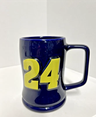 Taza de café alta azul NASCAR Jeff Gordon #24 firma 3D 20 oz Foto 1 de 4