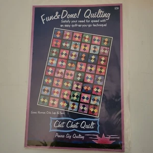 Fun & Done! Quilt Pattern CHIT CHAT QUILT 109 Runner Crib Lap & Twin Size - Picture 1 of 3
