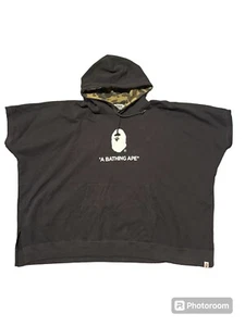 Bape A BATHING APE Poncho Pullover Hoodie Size Medium SS21 - Picture 1 of 13