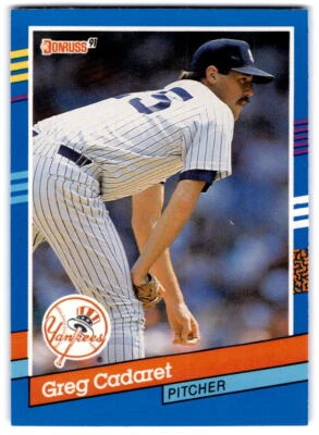 Greg Cadaret 1991 Donruss #236c New York Yankees - Image 1 of 2