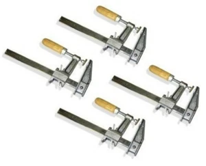 Set of 4 - EDM, 6" Steel Bar Clamp Tool, Ratchet Quick Release for Metal or Wood - Picture 1 of 7