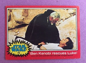 Topps 1977 Star Wars-Red Series #72 Ben Kenobi rescues Luke in Excellent Cond. - Picture 1 of 2