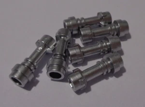 Lego Spare Parts 64567 6051389 Light saber Hilt Straight Metallic Silver x6 - Picture 1 of 1