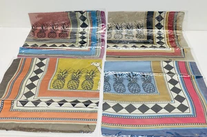 Bandanas 27 In Satin Head Scarves Square Silk Like Hair Scarves Silk Hair 4 Pk - Picture 1 of 6