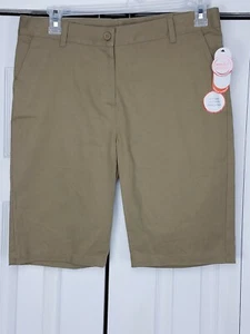 Wonder Nation Juniors School Uniform Bermuda Short Stretch Adjustable Waist - Picture 1 of 8