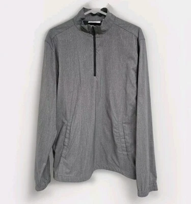 Pulôver corta-vento Southern Tide quarto de zíper intercosteiro UPF cinza masculino tamanho M - Imagem 1 de 4