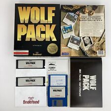 VTG WOLF PACK (Broderbund, PC, 1990) Big Box 3.5" & 5.25" Complete