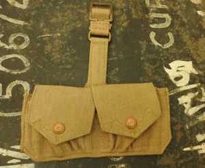 Original Military WW2 Canvas Ammo Case Pouch Ammunition British Uniform (5334) - Picture 1 of 9