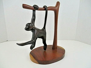 Estatuilla colgante de madera de mono cola oscilante rama de madera dura desmontable NOVELA - Imagen 1 de 9