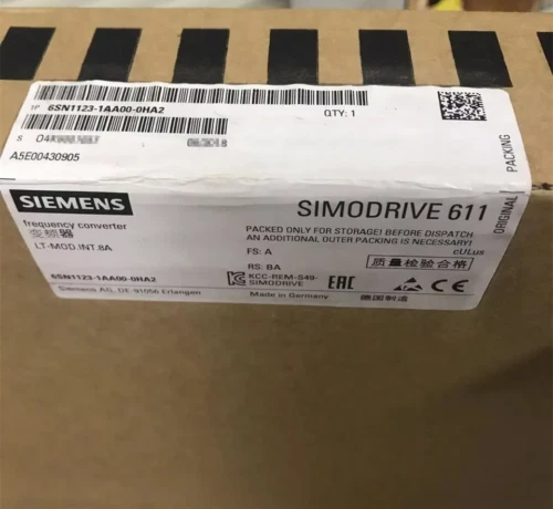 6SN1123-1AA00-0HA2 NEW SIEMENS 6SN1 123-1AA00-0HA2 SIMODRIVE 611 POWER MODULE - Image 1 of 3