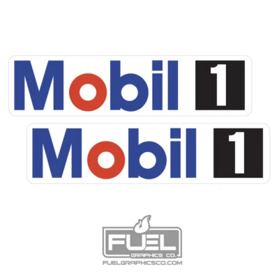 Paquete de 2 calcomanías/pegatinas de vinilo premium Mobil 1 - logotipo de empresa de petróleo y gas Foto 1 de 3