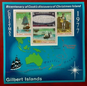 GILBERT ISLANDS Kiribati 1977 MNH Cook Hoja de Navidad Scott 303a Excelente 3874-1 - Imagen 1 de 3