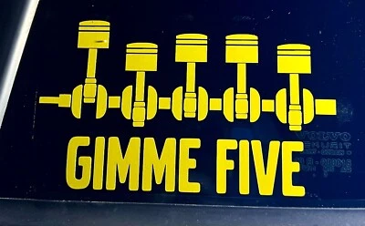 Виниловая наклейка с логотипом GIMME FIVE Piston для шведского немецкого автомобиля Volvo Audi - Изображение 1 из 3