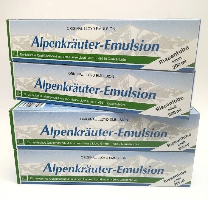 LLOYD Alpenkräuter Emulsion Massage Salbe Creme Riesentube 4x 200ml