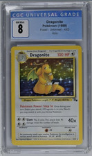1999 Pokemon Fossil Dragonite CGC 8 Holo Rare 4/62 WOTC Set TCG Vintage PSA