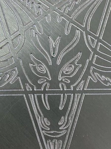SINGLE 4.5” BAPHOMET BRASS MEDALLION GOAT HEAD INVERTED PENTAGRAM DEVIL SATAN - Picture 1 of 11